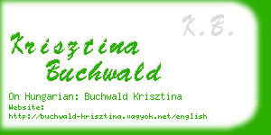 krisztina buchwald business card